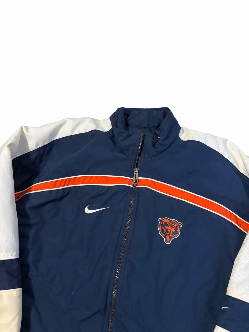 VTG Nike Team NFL Pro Line Chicago Bears Puffer Coat Mens Large 90s Navy Retro